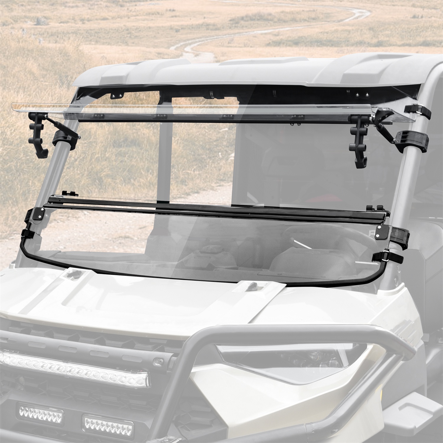Flip Up Windshield for Polaris Ranger XP 1000/ Crew/ Diesel/ XP 900 2017-2025