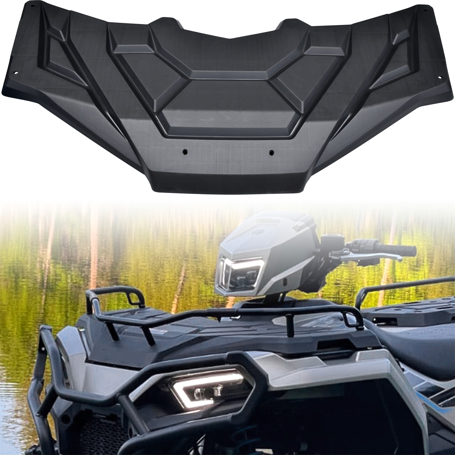 Front Rack Lid Front Storage Box Cover Replacement Front Body Rack for Polaris Sportsman 450 570 2022 2023 2024