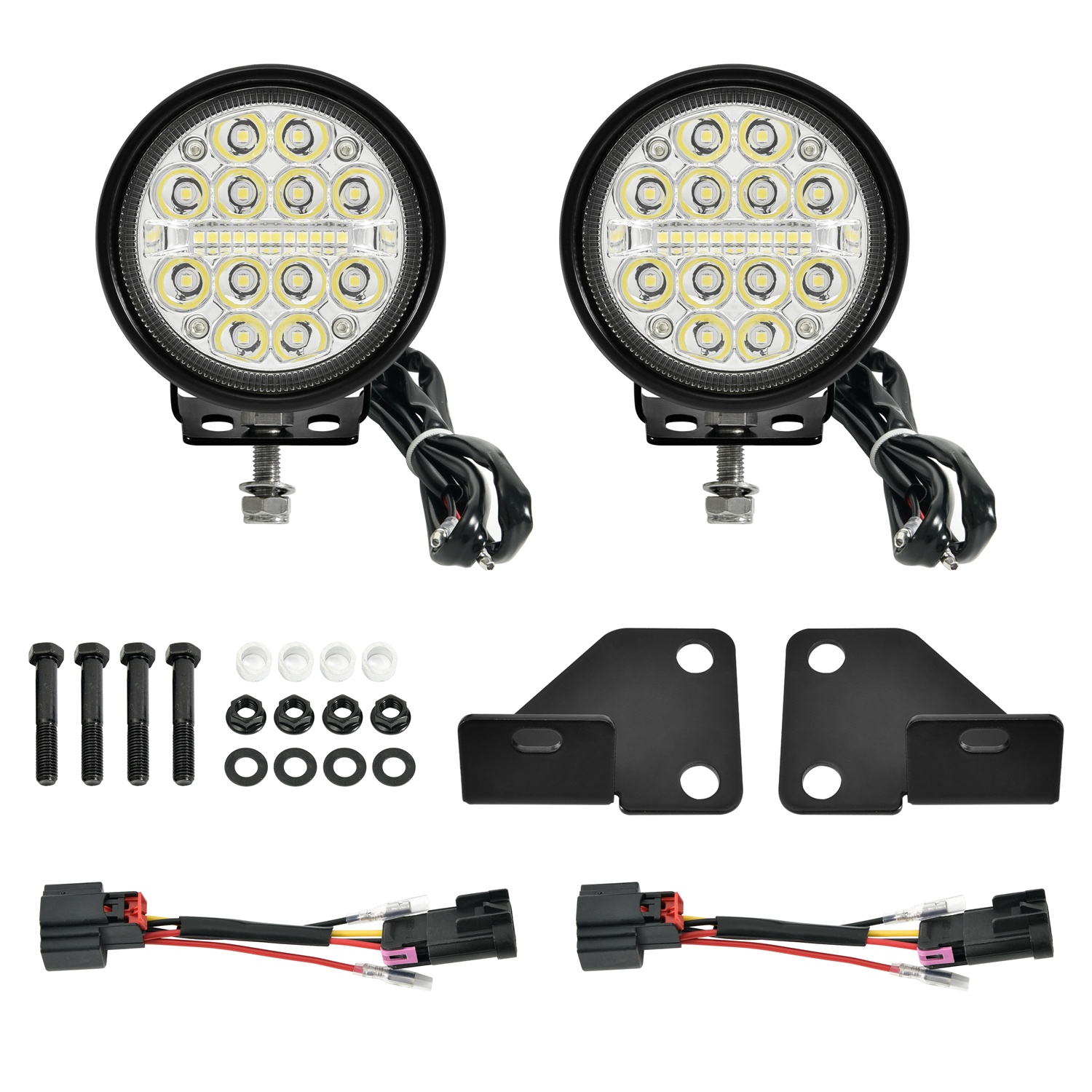 A-Pillar LED Pod Lights for Kawasaki Mule Pro FXT DXT DX FX 2015