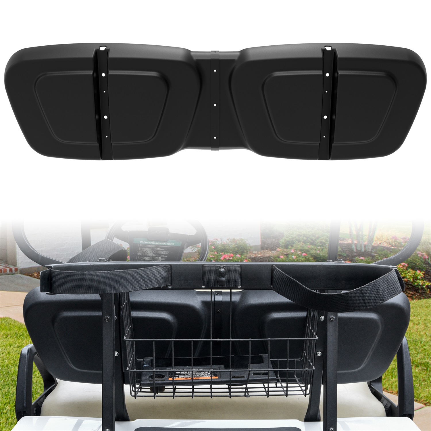 Seat Back Cap Seat Back Shell Cover Assembly for Club Car DS 2001+ Golf Cart Accessories, Replace #1022370-01