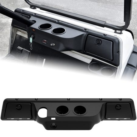 Dash Board Cover Assembly Combined Instrument Board with Glove Boxes Cup Holders Compatible with Club Car DS 1982+ Golf Cart