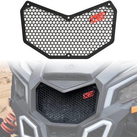 Black Iron Front Mesh Grill for Can-Am Maverick X3 XDS XRS MAX Turbo RR 2017-2025