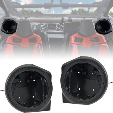 SAUTVS One Pair Rear Seat 6.5" Speakers Pods for Can-Am Maverick X3 XDS XRS MAX Turbo RR 2017-2026