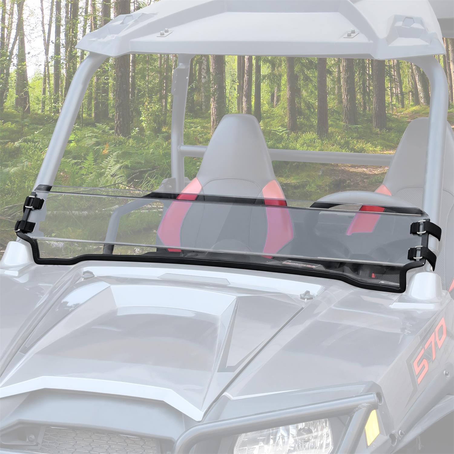 UTV Front Half Windshield for Polaris RZR 570 2012-2019/ RZR 800 2008-2014/ XP 900 XP 4 900 2011-2014/RZR Trail 570 2020-2022