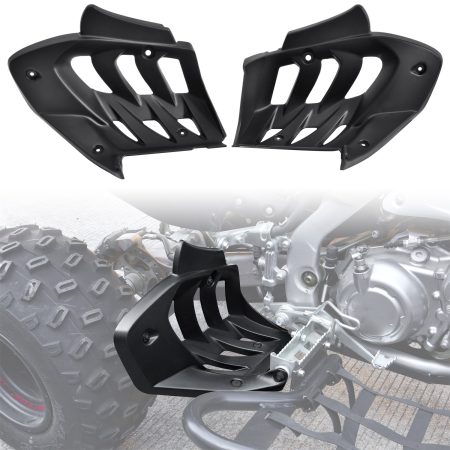 Left and Right Heel Guard Flap Foot Rest Mud Guards for Yamaha Raptor 700