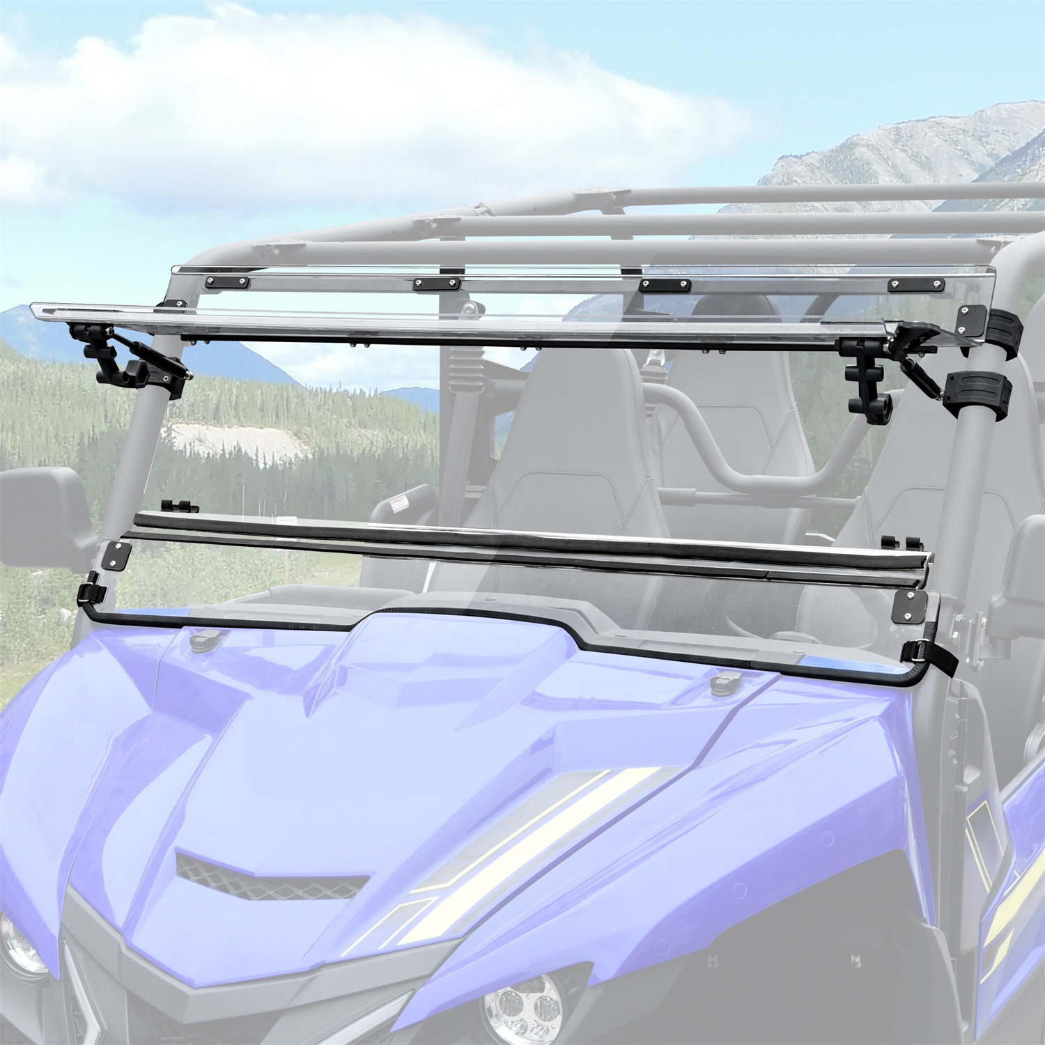 Flip Up Windshield for Yamaha Wolverine X2 X4 850 2018-2020