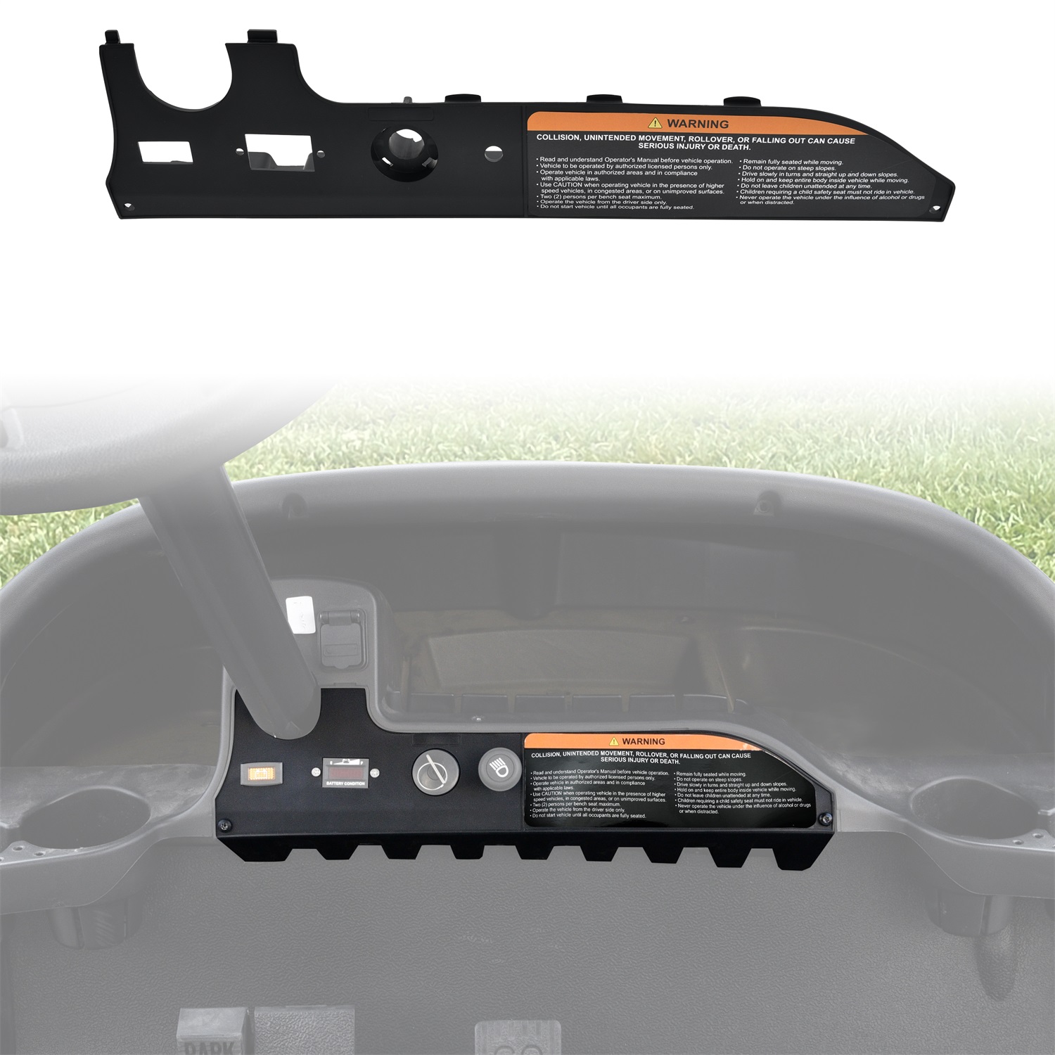 Instrument Panel Dash Cover Replacement for Club Car Tempo Electric Golf Cart Accessories, Easy Installation