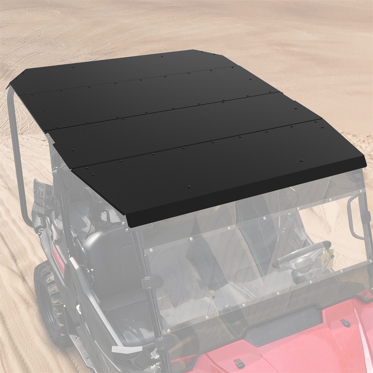 Aluminum Hard Roof Top Compatible with Honda Pioneer 1000-5 2016-2023 Combination Hard Sun Visor Cover Top Roof Panel