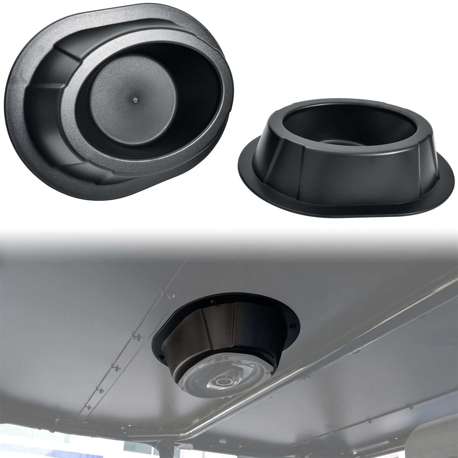 2PCS UTV 6 by 9 Inch Roof Speakers Pods for Can-Am/Polaris/Kawasaki/Honda/Yamaha Accessories