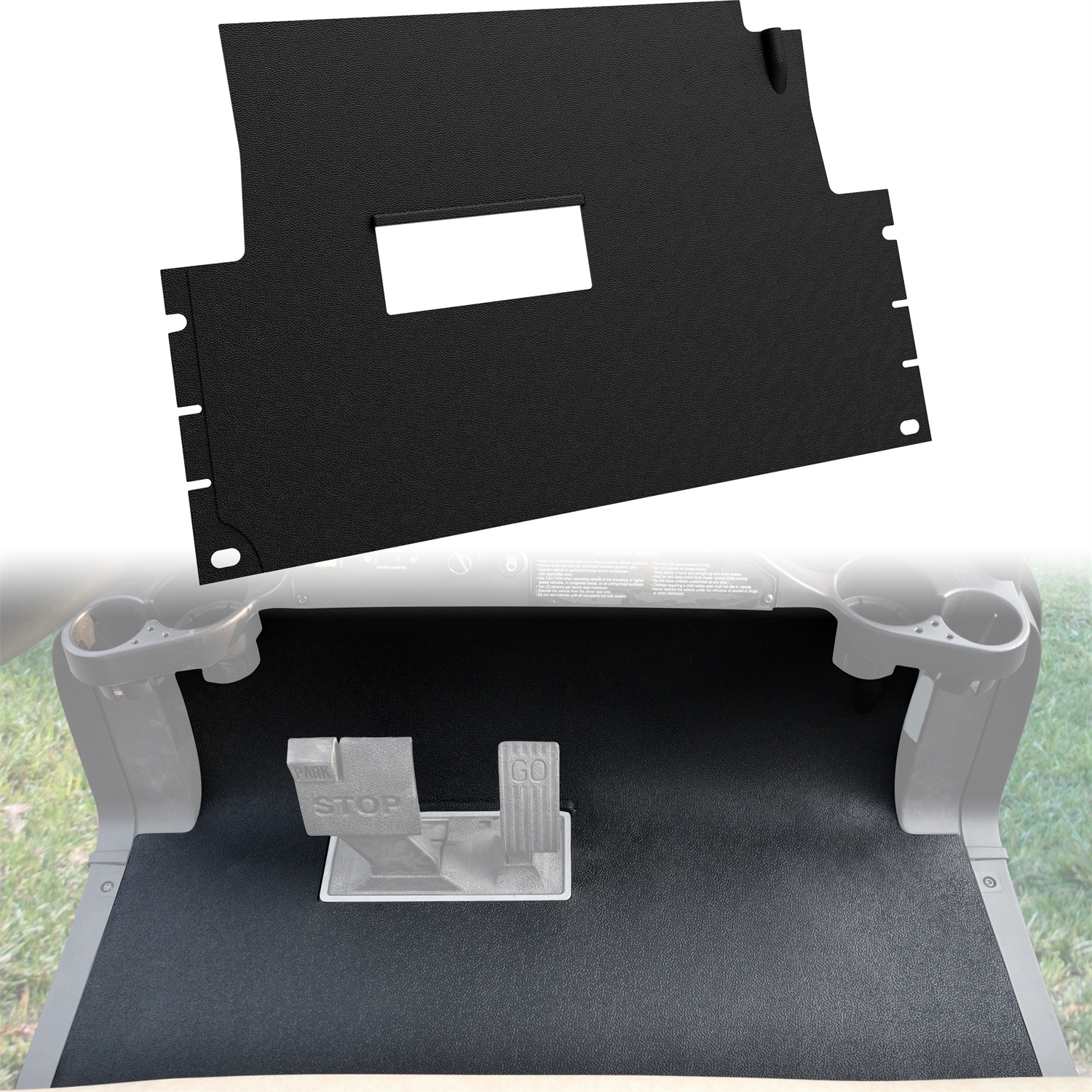 TPE Front Floor Mat for Club Car Precedent 2004+, Onward & Tempo 2017+, Full Coverage Front Row Floor Liner All Weather Protection Slush Mat Accessories, Replace#102504801, 102504802, 103926401