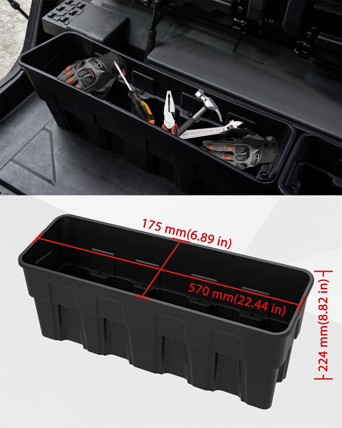Rear Seat Under Seat 13L Storage Box for Polaris XPEDITION XP 5