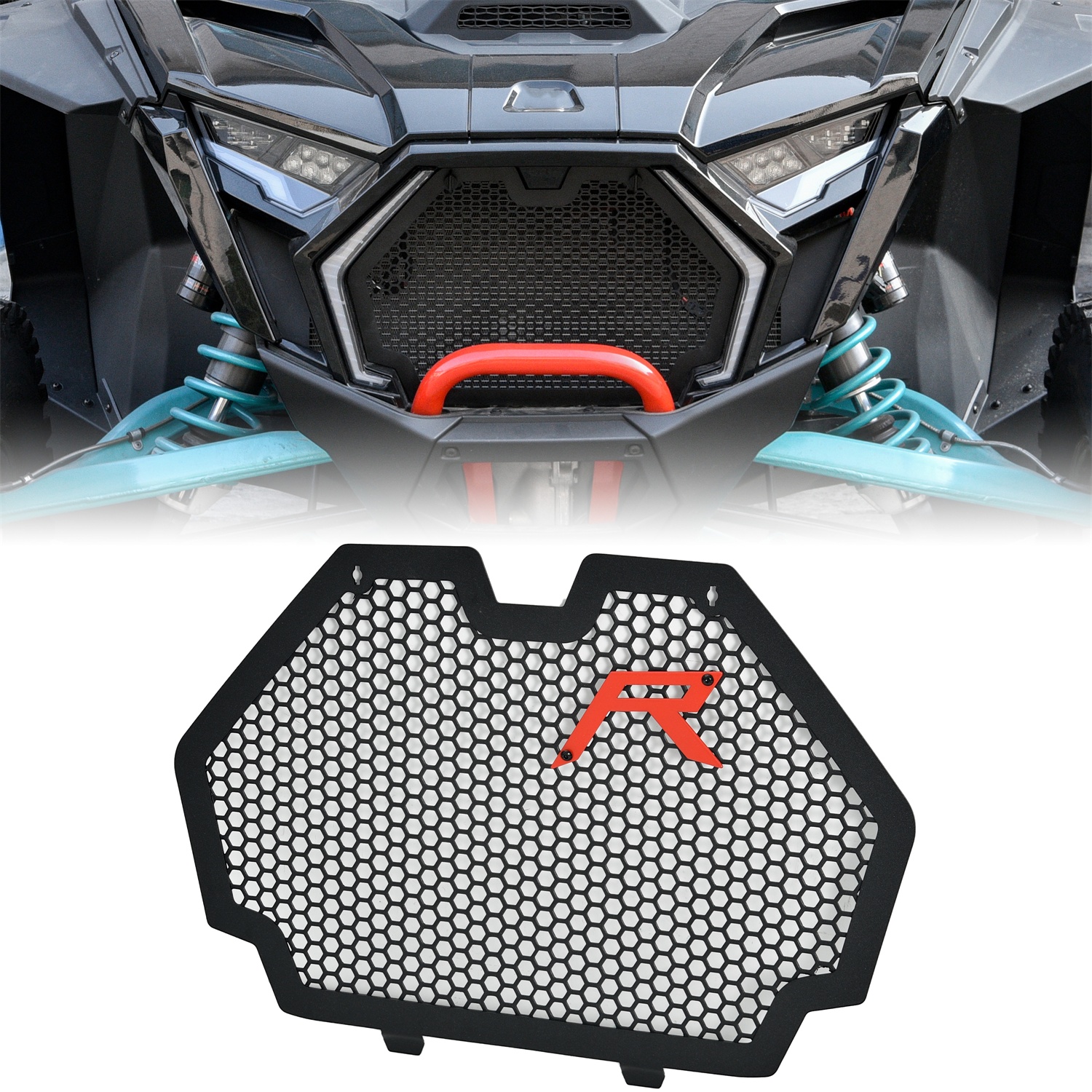 Premium Black Iron Front Grill Mesh Grille for Polaris RZR PRO XP/PRO R/PRO S 2025 2026+