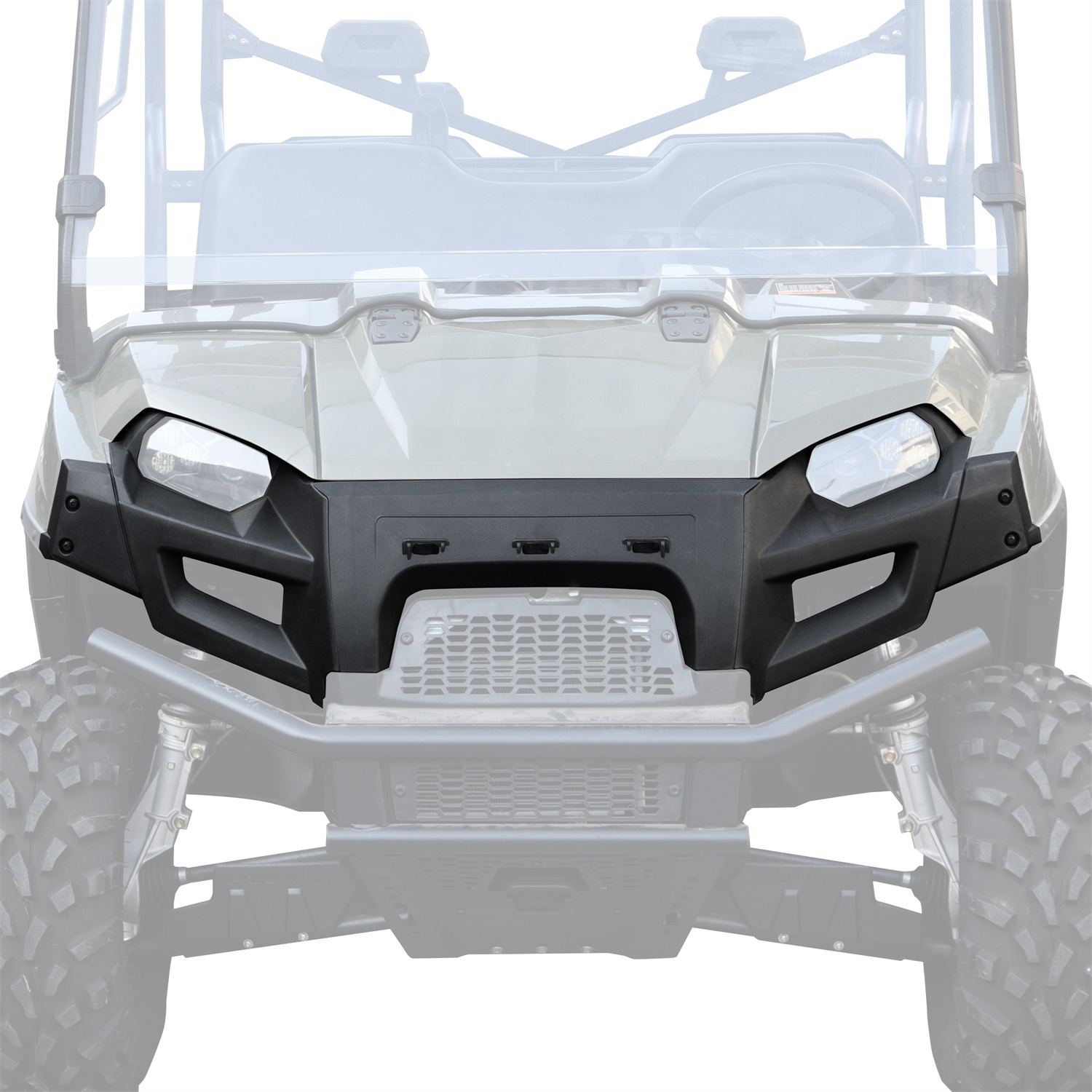 Black Combined Front Fascia for Polaris Ranger 570 Full Size/Crew 2016-2025, Replace #5437575-070
