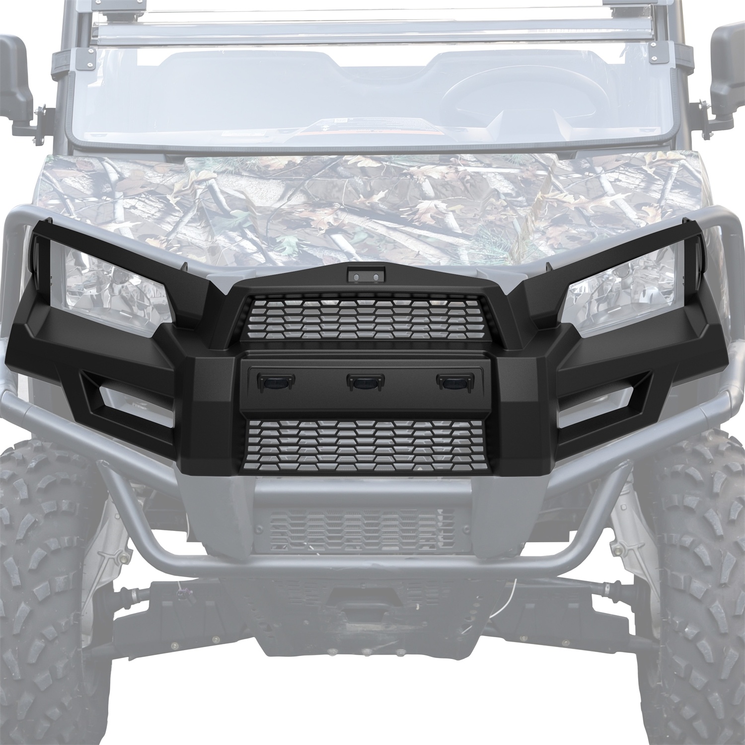 Black Combined Front Fascia for Polaris Ranger Midsize 570 500 ETX EV 2016-2022