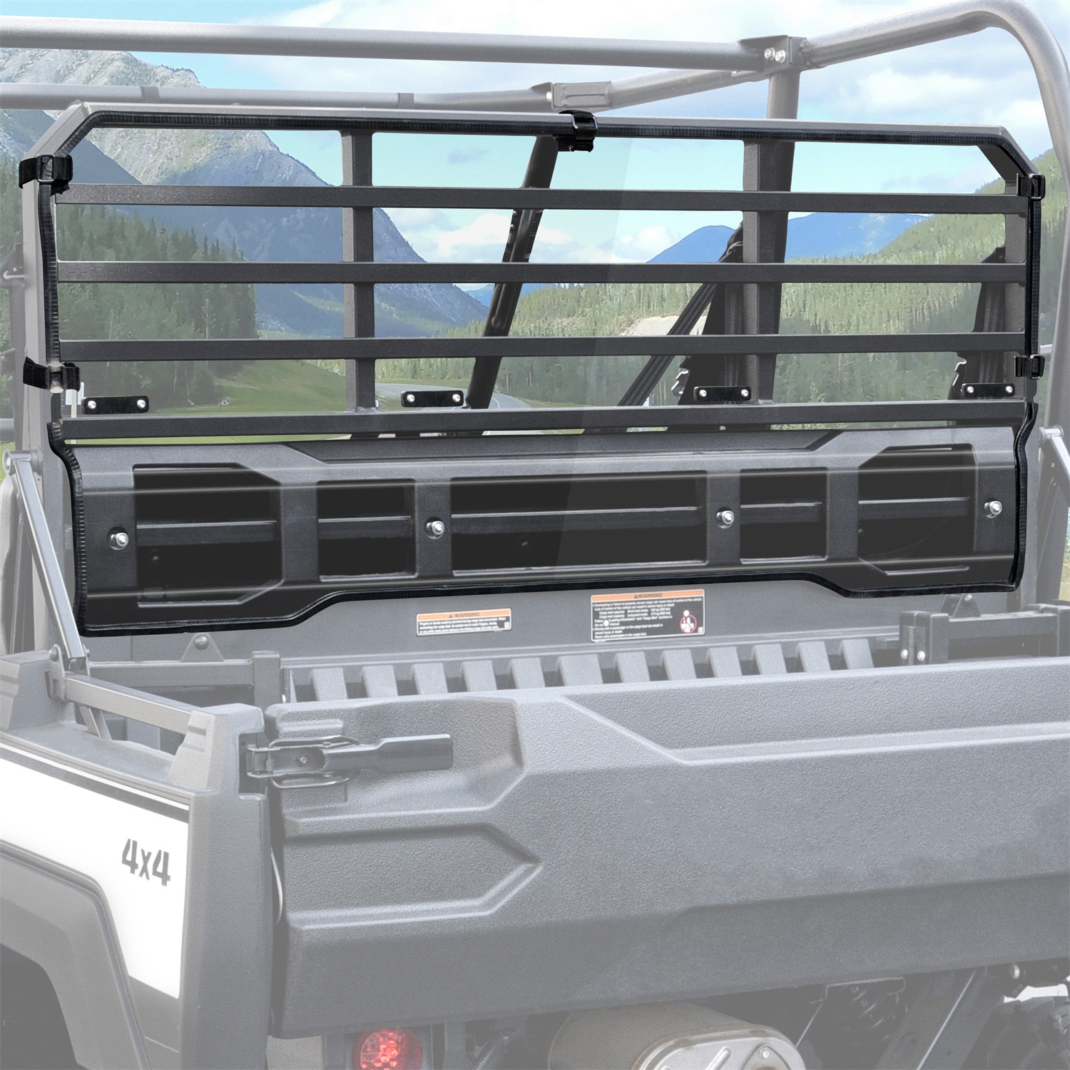 Combined Rear Windshield for Kawasaki Mule Pro FXT DXT 2015-2026 Accessories