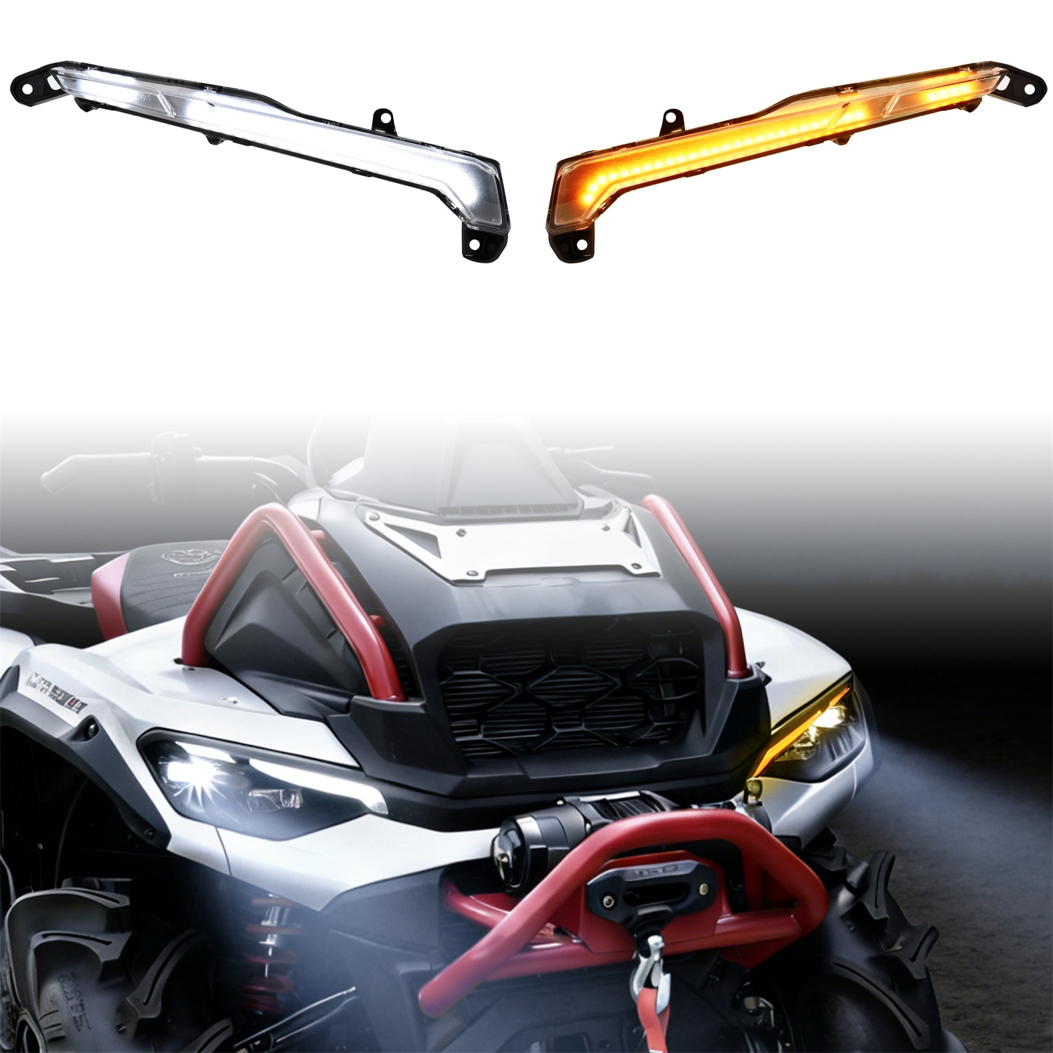 LED Front Marker Lights DRL Turn Signal Light for Can-Am Outlander 1000R MAX 2025 2026