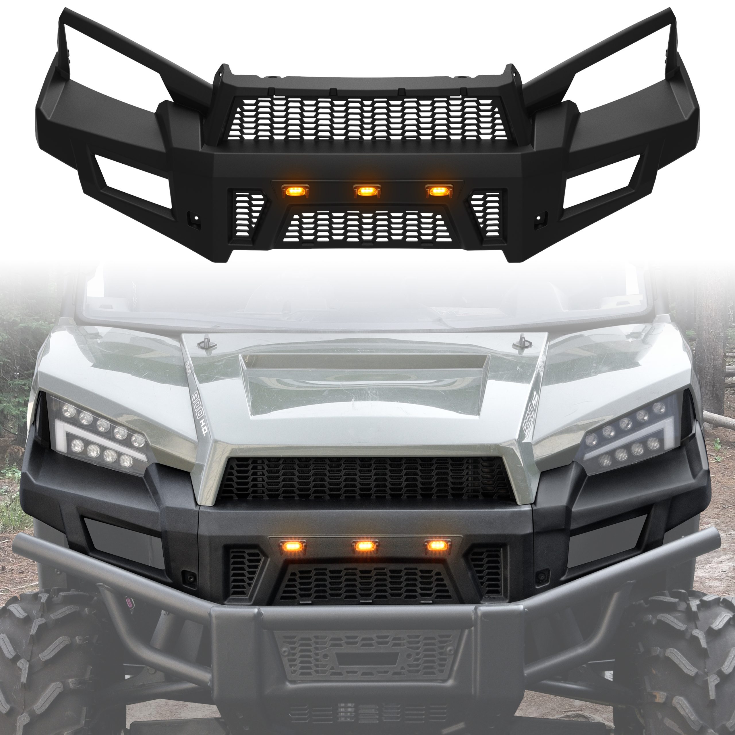 Combined Front Fascia with Lights for Polaris Ranger XP 900 2014-2019/XP 570 2015-2016，OEM#5439018-070