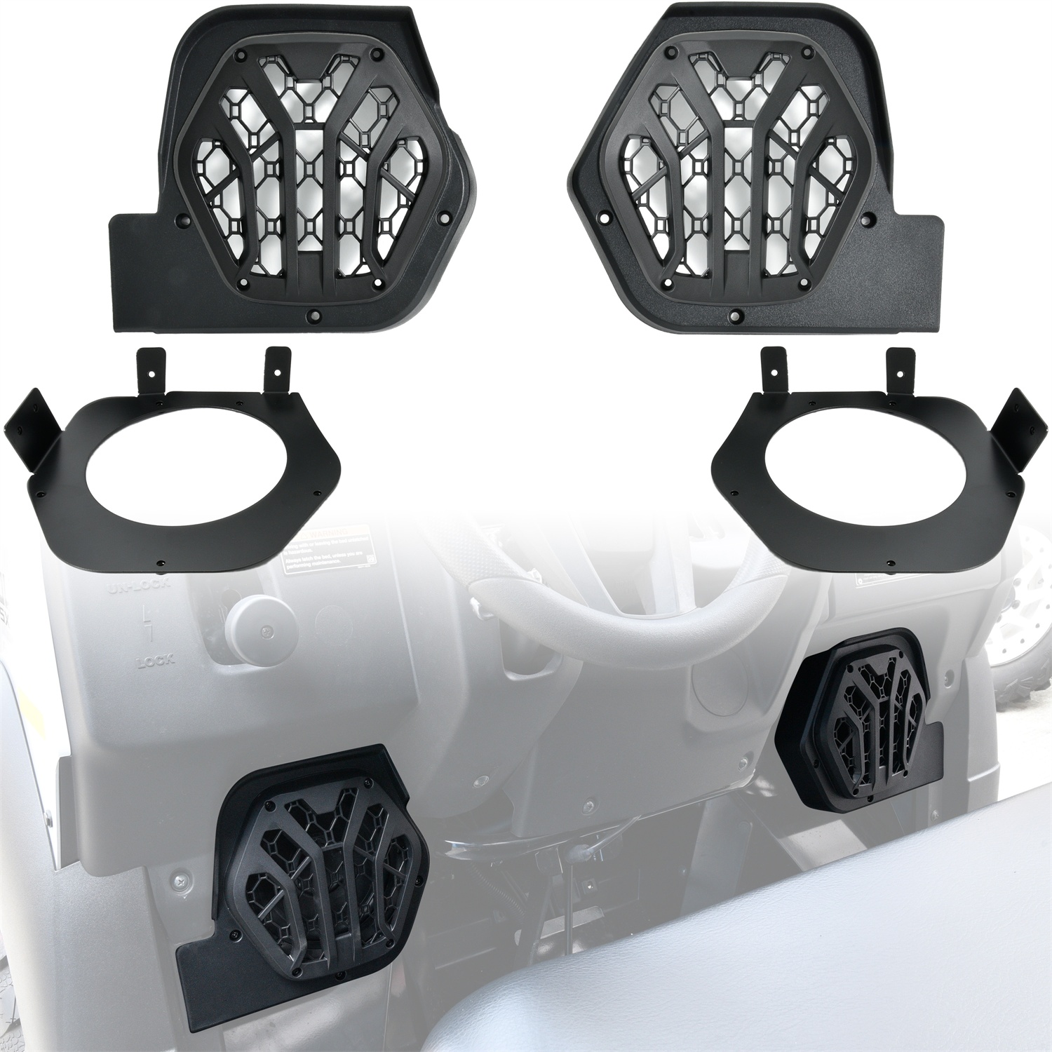 6.5" Under Dash Speaker Pods for Kawasaki Mule SX 2017-2026