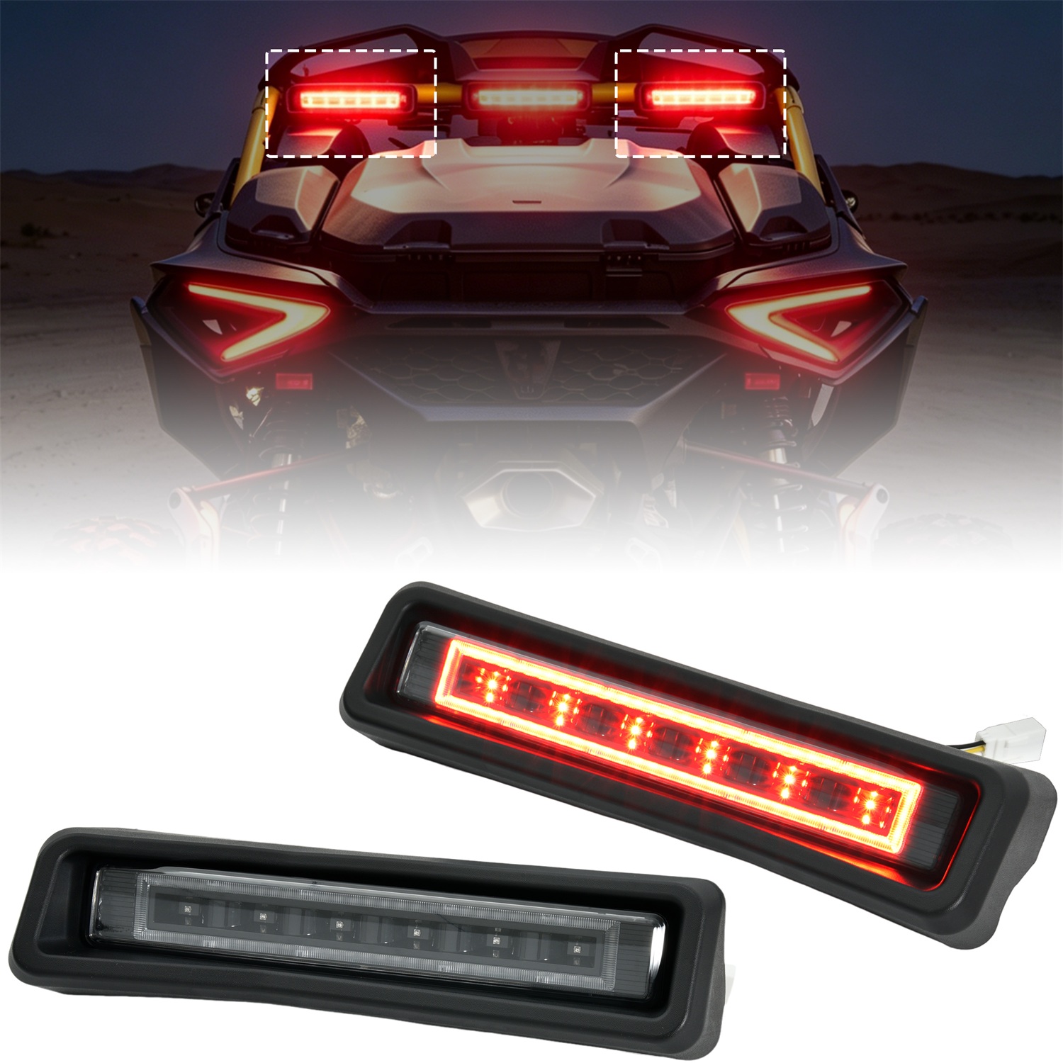 SAUTVS Side Chase Lights for Can-Am Maverick R MAX X RS 2024+