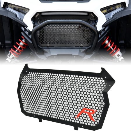 Black Iron Front Grill Mesh Grille for Polaris RZR XP 1000/XP 4 1000 2024 2025