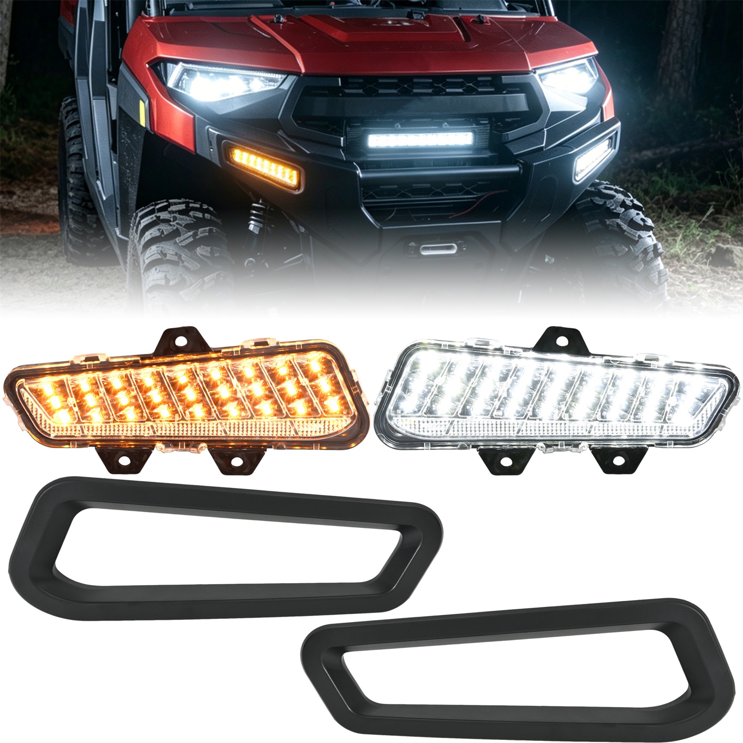 Front Bumper Lights for Polaris Ranger XP 1000/Crew 2025 2026