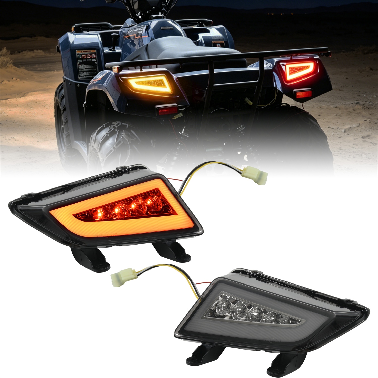 2PCS Turn Signal Tail Lights for Kawasaki Brute Force 450 2025 2026