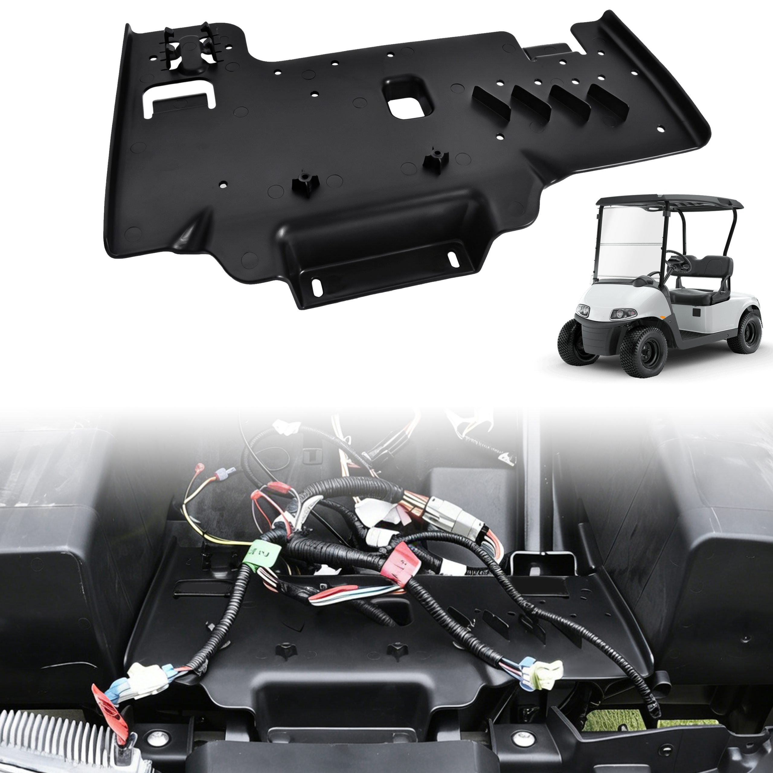 Wiring Harness Remaining Bracket Cable Wire Management Tray Organizer for EZGO RXV Valor 2023+, OEM# 10031946