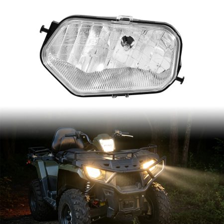 SAUTVS Left Halogen Headlight w/Bulb for Polaris Sportsman RZR Ranger ACE 2009-2024