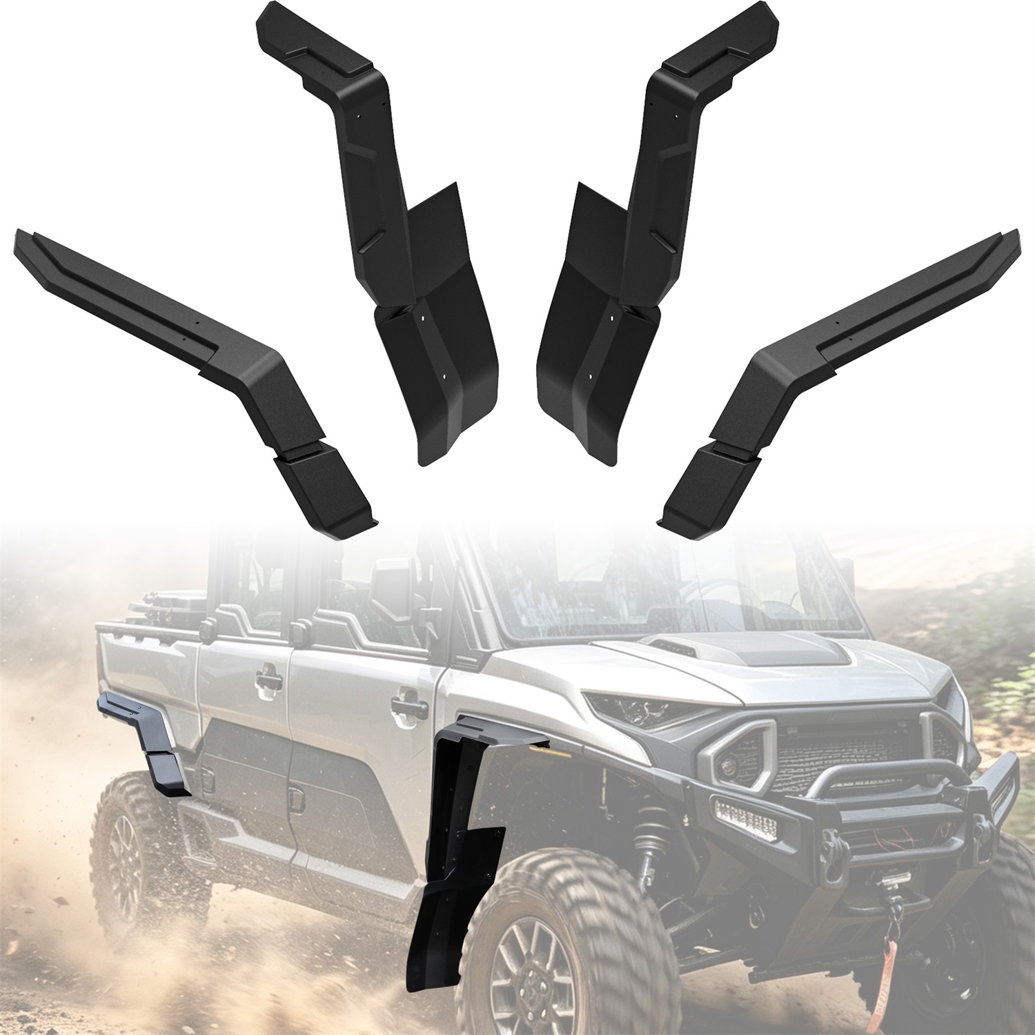 SAUTVS Front & Rear Fender Flares for Polaris Ranger XD 1500 2024-2027, #2891462