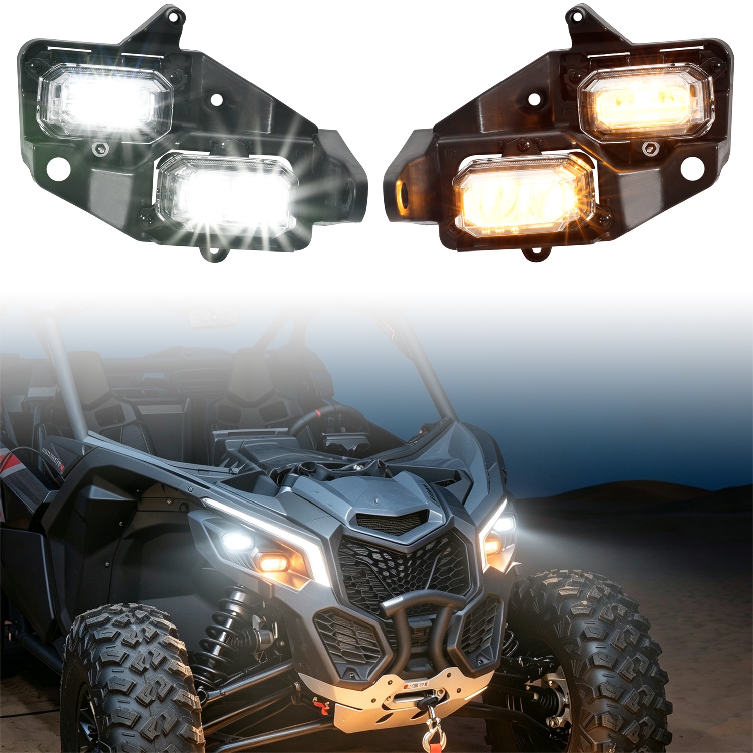 SAUTVS LED Headlights for Can-Am Maverick X3 / MAX 2026-2027